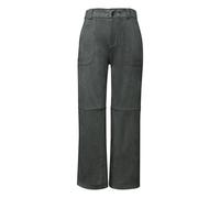 Street One Velourshose Straight Leg - Damen - Gr. 42 - grün