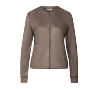 Street One - Veloursjacke mit Taschen braun - Gr. - 36