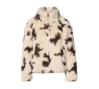 Fellimitatjacke STREET ONE STUDIO, Damen, Gr. 36, braun (light sunstone beige), Stoff, Oberstoff: 100% Polyester. Futter: 100% Polyester, normal normal, hoch geschlossener Ausschnitt, abgesteppt, Jack