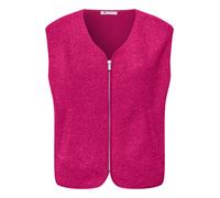 Street One - Weste mit V-Neck aus Teddy-Material pink - Gr. - 34