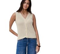 Street One - Ärmellose Strickweste mit V-Ausschnitt beige - Gr. - 38