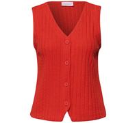 Street One Studio Frauen Weste mit V-Neck und Knopfleiste in Rot, Gr: 38