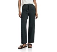 Bermudas STREET ONE, Damen, Gr. 38, Länge 30, grün (deep bound grün), Web, 66% Baumwolle, 30% Polyester, 4% Elasthan, unifarben, loose fit lang, Hosen Bermudas, mit Wide Legs (21676520-38) deep bound