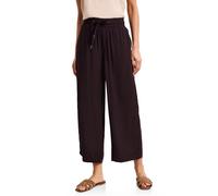 Culotte STREET ONE, Damen, Gr. 40, Länge 26, deep earth, Stoff, 100% Viskose, unifarben, loose fit wadenlang, Hosen Culotte, High Waist (17626056-40) deep earth