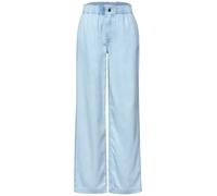 Street One - Wide Leg Hose mit elastischem Bund blau - Gr. - 30