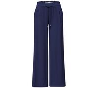 Street One - Wide Leg Hose mit Gummibund blau - Gr. - 30