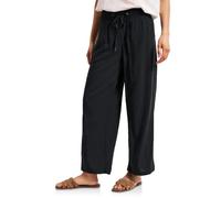 Culotte STREET ONE, Damen, Gr. 38, Länge 26, pine grove grün, Stoff, 100% Viskose, unifarben, loose fit wadenlang, Hosen Culotte, High Waist (89896919-38) pine grove grün