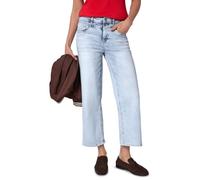 Loose-fit-Jeans STREET ONE, Damen, Gr. 34, Länge 26, bleached random wash, Jeans, 89% Baumwolle, 8% Polyester, 3% Elasthan, unifarben, knöchelfrei, Jeans, High Waist (68907548-34) bleached random wash