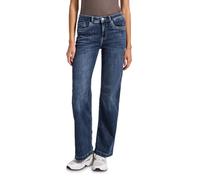 Weite Jeans STREET ONE "QR Denim-Wide Leg", Damen, Gr. 34, Länge 30, mid blau soft washed, Denim/Jeans, Obermaterial: 79% Baumwolle, 15% Polyester (REPREVE), 4% Elastomultiester, 2% Elasthan, unifarbe
