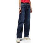Street One Wide Leg Jeans mit Gürtel Frauen Blau Größe 27