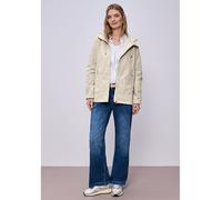 Windbreaker STREET ONE, Damen, Gr. 42, powder beige, Stoff, Obermaterial: 60% Polyester, 40% Nylon; Futter: 100% Polyester, unifarben, comfort fit normal, ohne Ausschnitt, Bündchen, Jacken Windbreaker