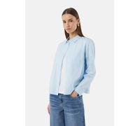 Streifenbluse mit aufgesetzter Tasche blau|weiß 46