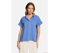 Klassische Bluse BETTY BARCLAY "Damen mit Kragen", Damen, Gr. 42, blau (blau, weiß), Obermaterial: 86% Viskose, 14% Polyamid, gerade normal, Blusen (13004101-42) blau, weiß