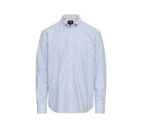 Streifenhemd CAMEL ACTIVE, Herren, Gr. XL, N-Gr, stormy blau, Web, Obermaterial: 97% Baumwolle, 3% Elasthan, gestreift, normal hüftbedeckend, Rundhals, 2-Knopf-Manschette, Hemden, Langarm, mit Button-