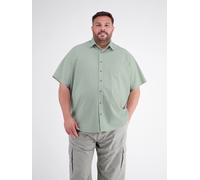 LERROS Lässiges Kurzarmhemd mit Streifenstruktur, große Größen - Bay Green 3XL