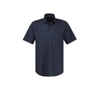 Streifenhemd LERROS "Lässiges Kurzarmhemd mit Streifenstruktur, große Größen", Herren, Gr. 3XL, Normalgrößen, classic navy, 100% Baumwolle, Hemden (25492209-XXXL) classic navy
