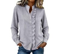 Streifenshirt Damen Blusenshirt Festliche Business Karohemden Grau Baumwollbluse Enges Weißen Outdoor XXL Breiten Lederimitat 44 Hellgrün Grace Westernblusen Ballonärmeln Carmen Spitzenbesatz