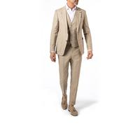 Strellson Anzug Herren V-Ausschnitt Baumwolle-Leinen beige, 46