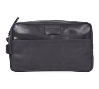 Strellson Kulturbeutel Brick Lane, fein genarbtes Rindsleder, schwarz, Herren