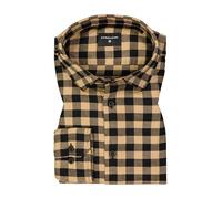 Strellson Hemd Herren Regular Fit Langarm Flanell beige, S