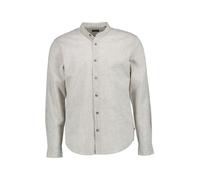 Strellson Hemd Herren Slim Fit Langarm Baumwolle-Leinen grau, XXL