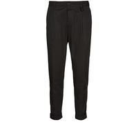 Strellson Bundfaltenhose Herren Regular Fit Mikrofaser Schwarz, 34/34