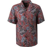 Strellson Kurzarmhemd Herren Regular Fit Kurzarm Viskose rot, S