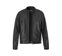 Strellson Lederjacke Herren Stehkragen Lammnappa Schwarz, 48 (S)