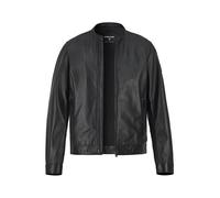 Strellson Lederjacke Herren Stehkragen Lammnappa Schwarz, 54 (XL)