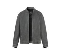 Strellson Lederjacke Herren Stehkragen Ziegenvelours grau, 52 (L)