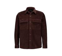 Strellson Overshirt Herren Regular Fit Langarm Cord braun, L