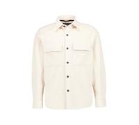 Strellson Overshirt Herren Regular Fit Langarm Cord weiß, M