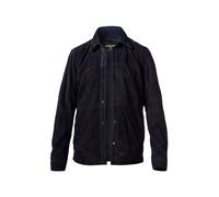 Strellson Overshirt Herren Umlegekragen Ziegenvelours blau, 50 (M)