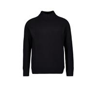 Strellson Stehkragenpullover Herren Regular Fit Baumwolle schwarz, M