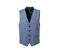 Strellson Weste Herren Slim Fit V-Ausschnitt Baumwolle-Leinen blau, 102