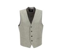 Strellson Weste Herren Slim Fit V-Ausschnitt Baumwolle-Leinen grün, 106