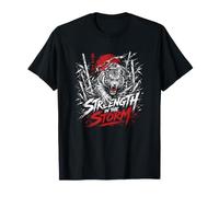 Strength In The Storm Weißer japanischer Tiger T-Shirt