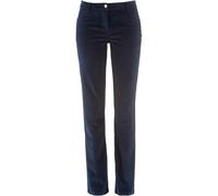 Cordhose BONPRIX "Stretch-Cordhose, Straight", Damen, Gr. 52, N-Gr, blau (dunkelblau), Cord, Obermaterial: 98% Baumwolle, 2% Elasthan, unifarben, slim fit lang, Hosen Cordhose, aus Stretch-Material, S