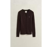 STRETCH COTTON CABLE CARDIGAN M