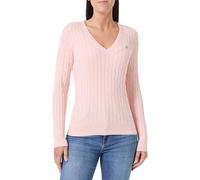Stretch Cotton Cable V-Neck