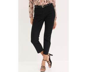 Stretch-Hose BONPRIX, Damen, Gr. 42, N-Gr, schwarz, Web, Obermaterial: 97% Baumwolle, 3% Elasthan, festlich, slim fit, Hosen, 7/8-Länge, schmale Passform, aus überwiegend Baumwolle (45547403-42) schwa