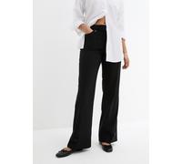 Stretch-Hose BONPRIX, Damen, Gr. 54, N-Gr, schwarz (schwarz (normalgröße)), Obermaterial: 71% Polyester, 25% Viskose, 4% Elasthan, regular fit, Hosen Stretch-Hose, aus Polyester, Viskose und Elasthan,