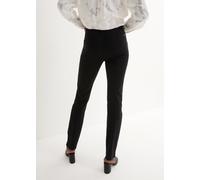 Stretch-Hose BONPRIX "Stretch-Hose in Schlupfform", Damen, Gr. 44, K-Gr, schwarz (schwarz (kurz)), Obermaterial: 73% Viskose, 23% Polyamid, 4% Elasthan, slim fit, Hosen, aus Viskose, Slim Fit Passform