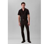 Stretch-Hose CALVIN KLEIN "SLIM TECH STRETCH TROUSER", Herren, Gr. 32, N-Gr, schwarz, Web, Obermaterial: 100% Polyester, unifarben, slim fit lang, Hosen, slim fit (78209016-32) schwarz