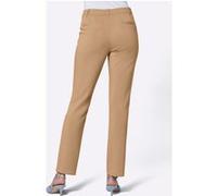 Jerseyhose CREATION L PREMIUM, Damen, Gr. 22, Kurzgrößen, braun (camel), 50% Modal, 44% Polyester, 6% Elasthan, unifarben, lang, Hosen Jerseyhose (12235108-22) camel