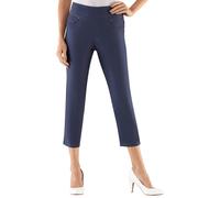 Stretch-Hose CASUAL LOOKS, Damen, Gr. 25, Kurzgrößen, blau (marine), 72% Viskose, 25% Polyamid, 3% Elasthan, unifarben, 7/8-Länge, Hosen (434113-25) marine