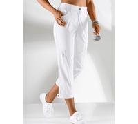 Stretch-Hose CASUAL LOOKS, Damen, Gr. 44, Normalgrößen, weiß, 98% Baumwolle, 2% Elasthan, unifarben, 7/8-Länge, Hosen (224963-44) weiß