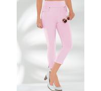 Stretch-Hose CASUAL LOOKS, Damen, Gr. 50, Normalgrößen, rosa (rosé), 72% Viskose, 25% Polyamid, 3% Elasthan, unifarben, 7/8-Länge, Hosen (720955-50) rosé