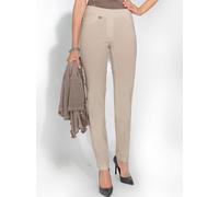 Stretch-Hose ASCARI, Damen, Gr. 26, Kurzgrößen, beige, 74% Viskose, 23% Polyamid, 3% Elasthan, unifarben, lang, Hosen (849660-26) beige