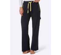 Stretch-Hose CREATION L PREMIUM, Damen, Gr. 20/21, Kurzgrößen, schwarz (schwarz, limone), 60% Modal, 34% Viskose, 6% Elasthan, unifarben, Hosen (16011746-20) schwarz, limone